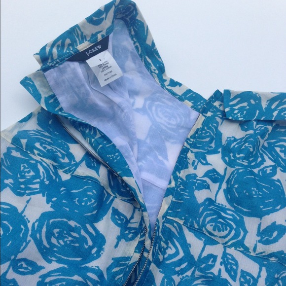 Jcrew rose printed lined sleeveless shirt - Picture 3 of 3