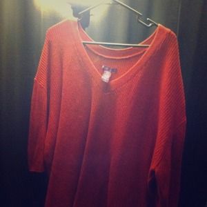 Red oversized sweater