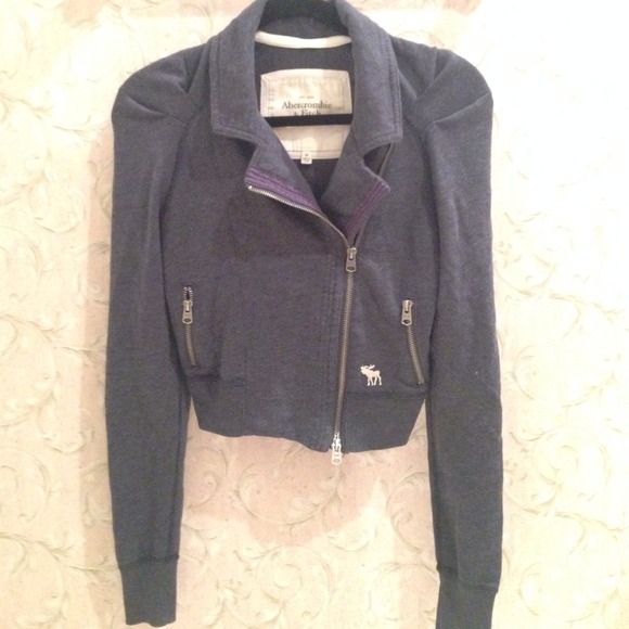 Navy moto jacket