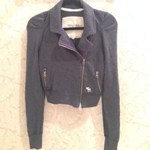Navy moto jacket