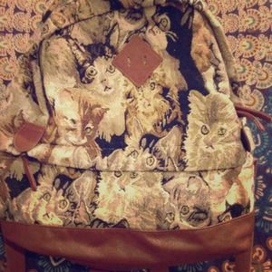 **TRADED**Cute Cat tapestry backpack!