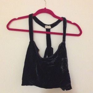 Velvet crop top
