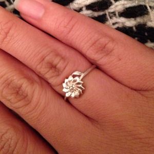 Sterling silver sunflower ring
