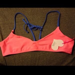 Lolli swim Sedona coral brallette bikini top