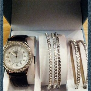 Lady Diva Women's Black Strap Watch