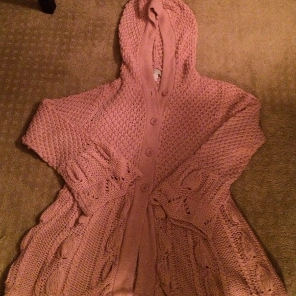 Fun pink hooded sweater