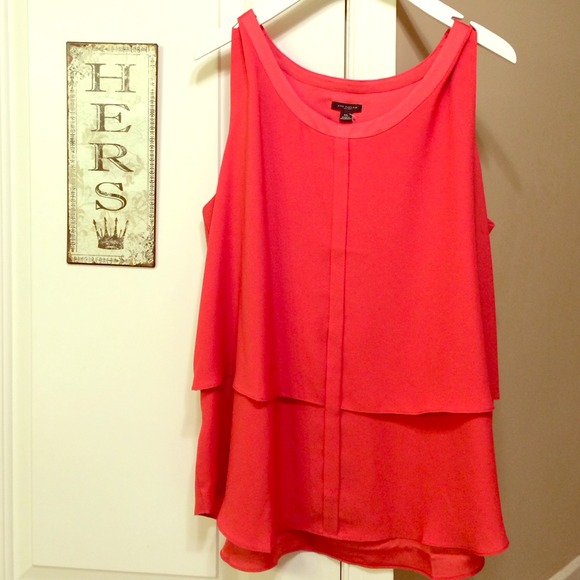 Beautiful orange sleeveless blouse from Ann Taylor - Picture 1 of 2