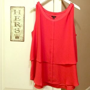 Beautiful orange sleeveless blouse from Ann Taylor
