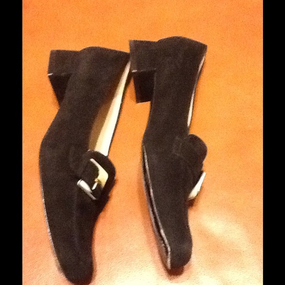 Ferragamo Black Suede Loafer SZ 9 2A - Picture 2 of 4