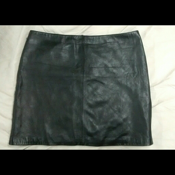 Old School Faux Leather Skirt