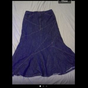 Long jean skirt