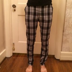 Brand new brown checker pants.