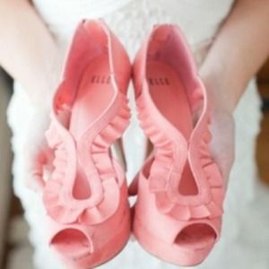 Coral Elle ruffle heels