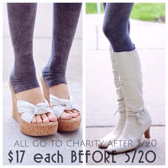 Boots - $17 each before 5/20 otherwise all go to charity