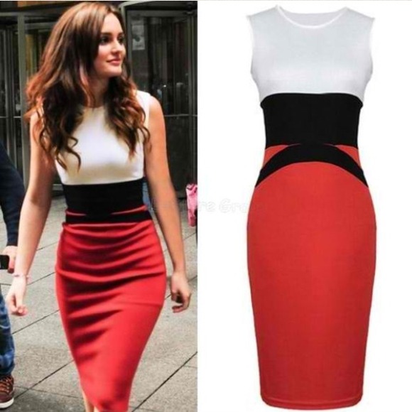 Sexy black, white and red dress coming soon