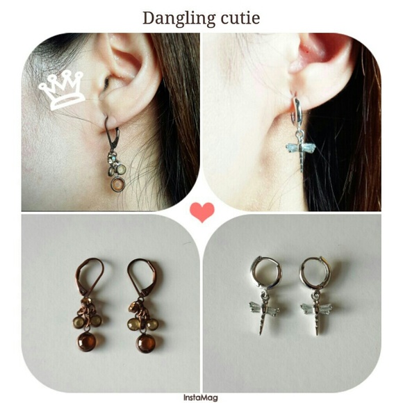 Jewelry - Two pairs of small dangle earrings