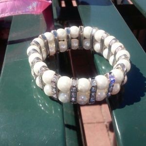 Pearl and Diamond Bracelet