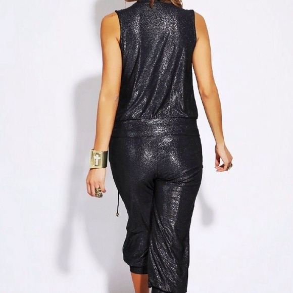 🚫Sold🚫Metallic Harem Jumpsuit - Picture 2 of 3