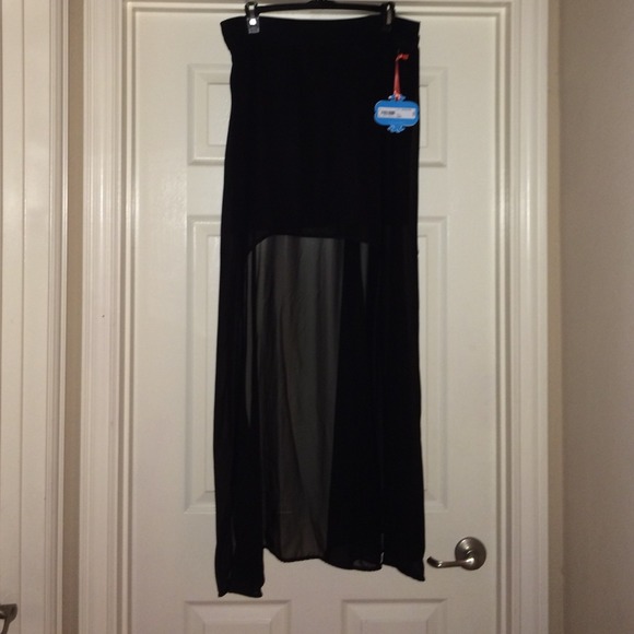 Black High Low Skirt