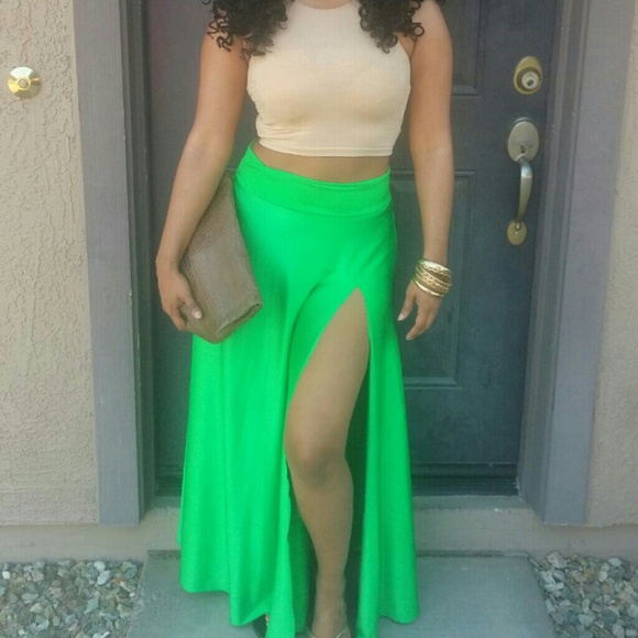 High Slit Maxi Skirt