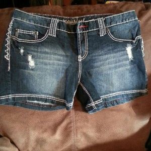Denim shorts