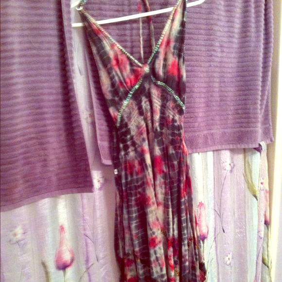 Halter tie- dye dress
