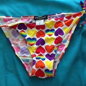 Rainbow heart bikini bottom 🌈✨