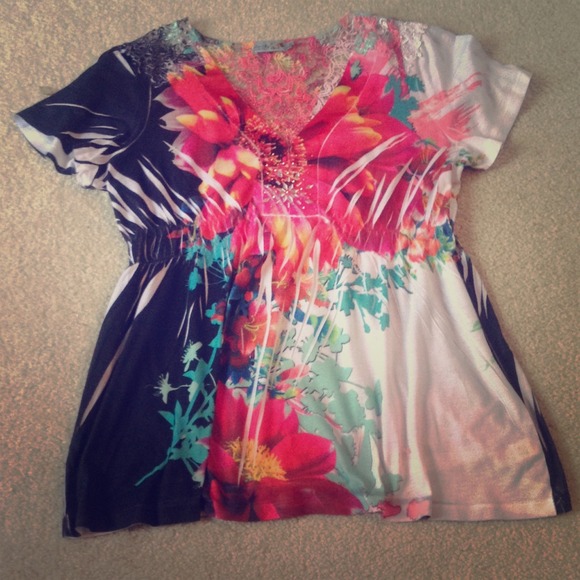 Plus size floral baby doll top💗🌷