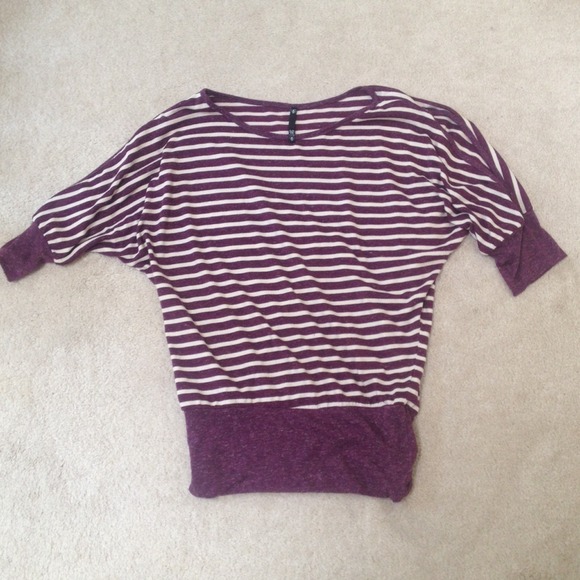 Purple and White striped top