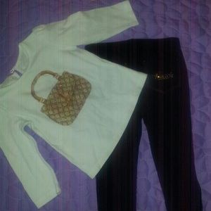 Gucci blouse and jegginngs