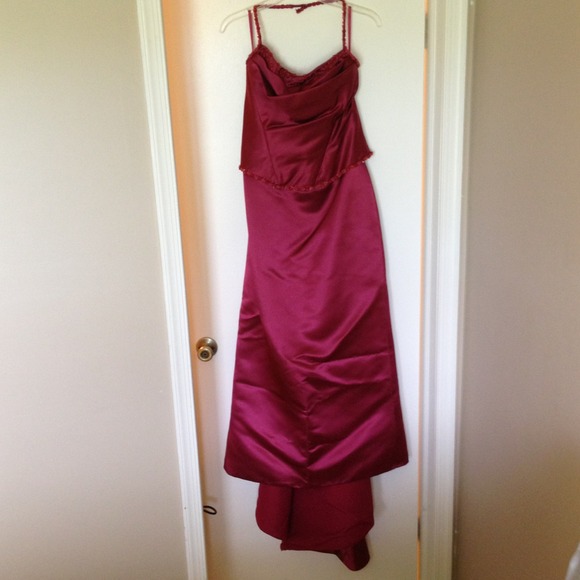 Gorgeous Cranberry Corset Gown