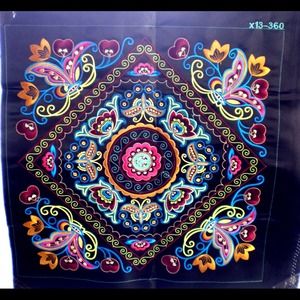 Beautiful Chinese Embroidered Floral Fragment.