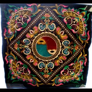 Beautiful Chinese Embroidered Floral Fragment.