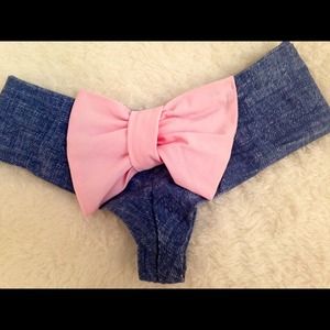 Lolliswim pink denim bottoms brand new