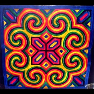 Beautiful Chinese Embroidered Floral Fragment.