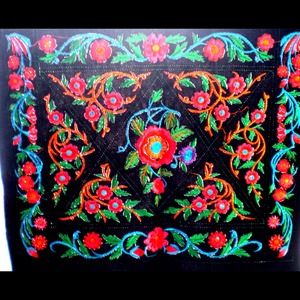 Beautiful Chinese Embroidered  floral Fragment.