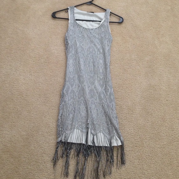 Silver fringe dress