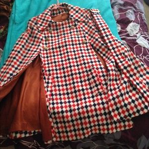 🔥🔥60's VINTAGE Ronelle of Dallas Patterned Cape