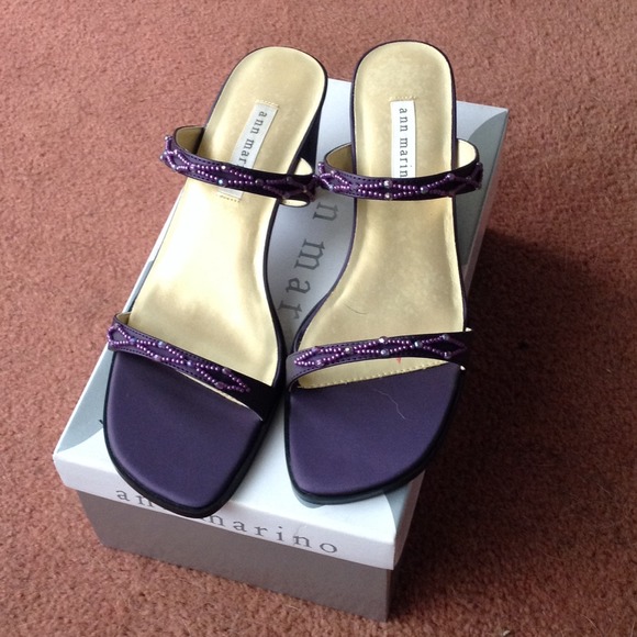 Purple strappy heels