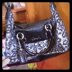 Cheetah print authentic coach bag