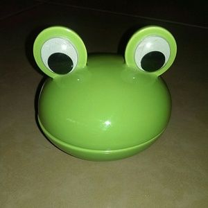 Porcelain Retro Green Frog Trinket Holder