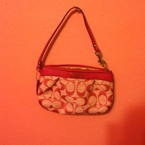 Coach pink wristlet