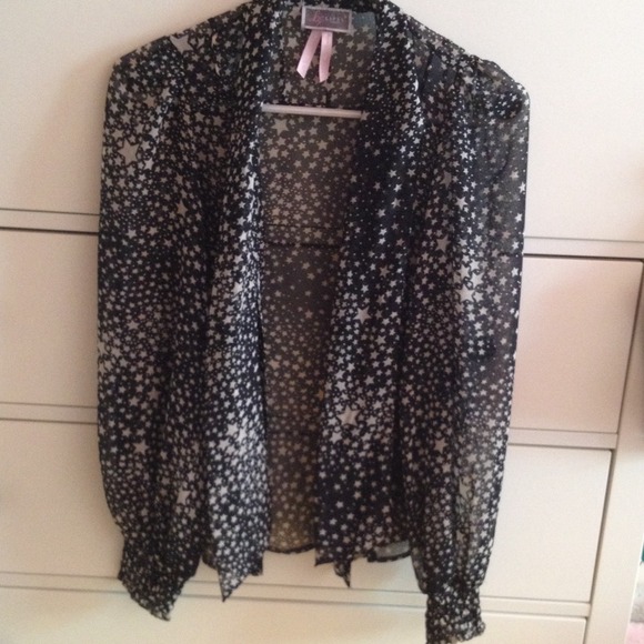 Neck tie blouse