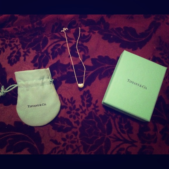 Authenic tiffany&co bean sterling silver necklace