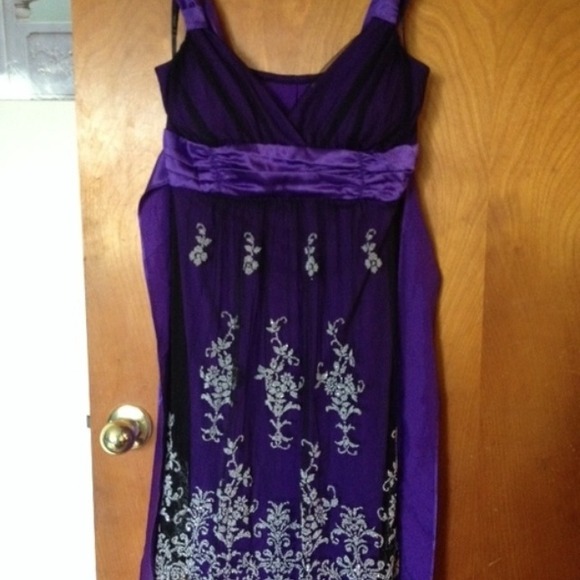 Purple sequin dress