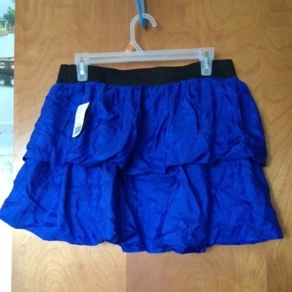 Blue ruffle skirt