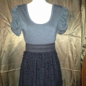 Grey and black dress