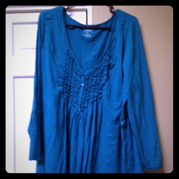 Plus size blue women's top
