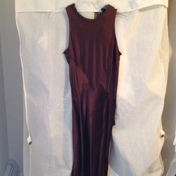Donna Karan brown/copper full length gown