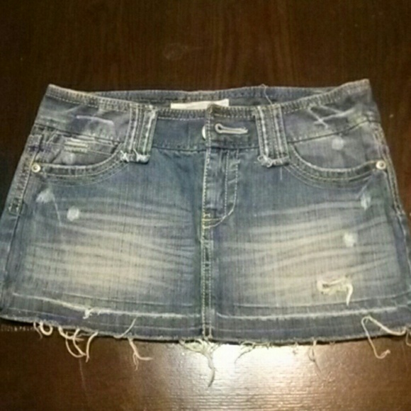 Denim short skirt